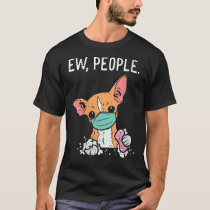 Camiseta Cuarentena de Chihuahua Máscara Chiwawa de mujeres