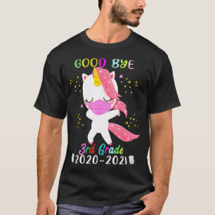 Camiseta Cuarentena de Dabbing Unicornio tercer grado El úl