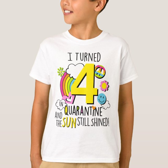 Camiseta Cuarentena de niños de camisas de cumpleaños de cu (Anverso)