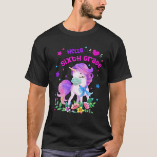 Camiseta Cuarentena de Unicornio Hello Sexto Grado Grado Gr