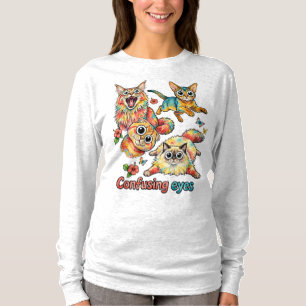 Camiseta Cuarteto Curioso de Gatos, Gato Lindo PNG Amante d