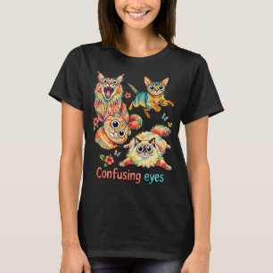 Camiseta Cuarteto Curioso de Gatos, Gato Lindo PNG Divertid
