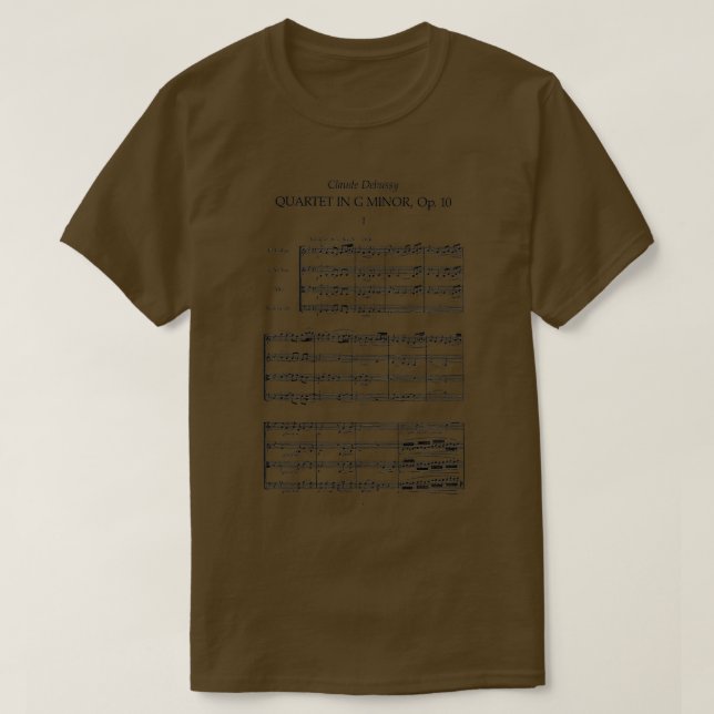 Camiseta Cuarteto de cadenas Debussy (Diseño del anverso)