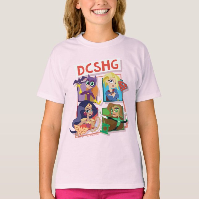 Camiseta Cuarteto de Chicas Super Héroes de DC (Anverso)