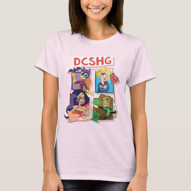 Camiseta Cuarteto de Chicas Super Héroes de DC (Anverso)