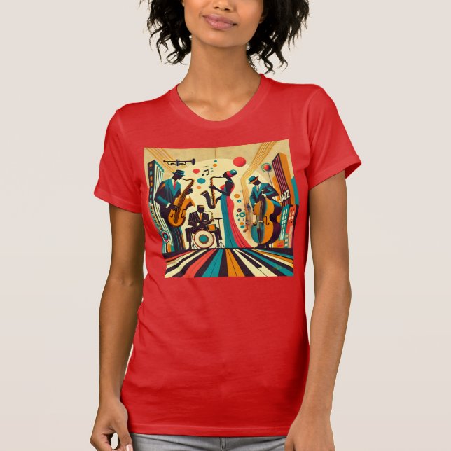 Camiseta Cuarteto de la Edad de Jazz de Mid Century (Anverso)