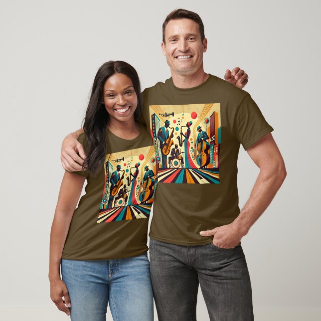 Camiseta Cuarteto de la Edad de Jazz de Mid Century (Unisexo)