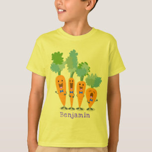Camiseta Cuarteto de zanahoria cantante lindo ilustracion p