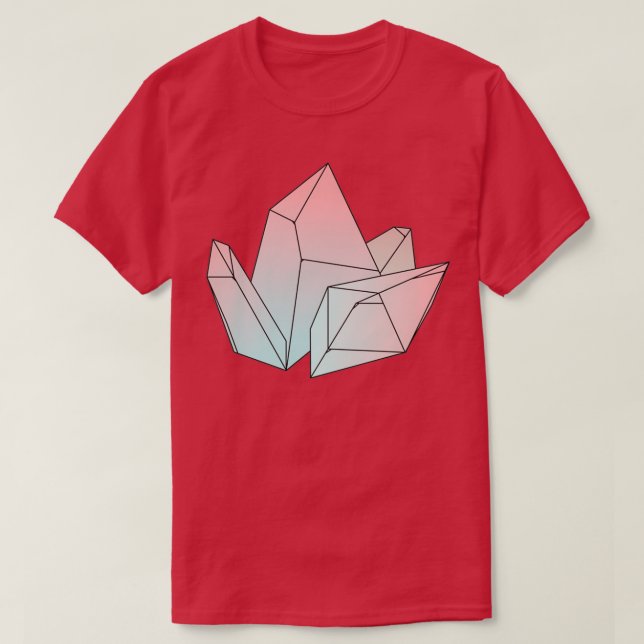 Camiseta Cuarteto geométrico azul Pink amp (Diseño del anverso)