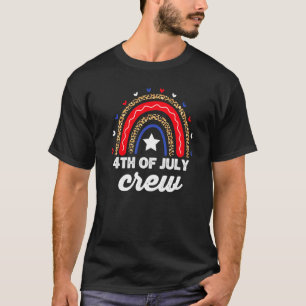 Camiseta Cuarto 4 De Julio Tripulación Que Coincide Con Niñ