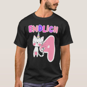 Camiseta Cuarto Chica de cumpleaños de los niños por fin de