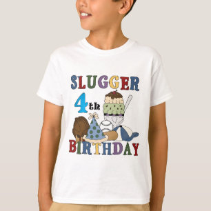 Camiseta Cuarto cumpleaños del beisbolista