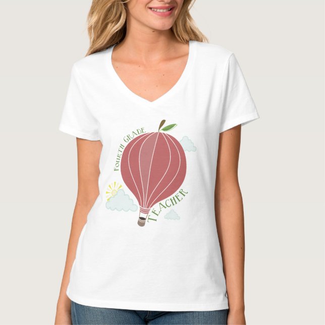 Camiseta Cuarto globo Apple del aire caliente del profesor (Anverso)