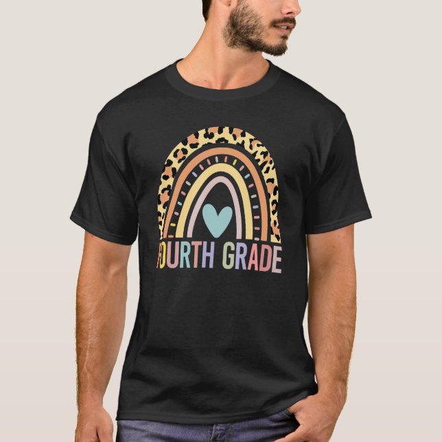 Camiseta Cuarto grado Chicas arcoiris Equipo de profesores  (Anverso)