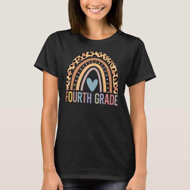 Camiseta Cuarto grado Chicas arcoiris Equipo de profesores  (Anverso)