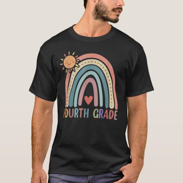 Camiseta Cuarto grado Chicas arcoiris Equipo de profesores  (Anverso)