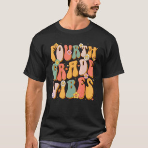 Camiseta Cuarto Grado de Vibes Retro Groovy de 4º Grado
