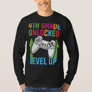 Camiseta Cuarto Grado Desbloqueado Nivel Arriba Cuto de Jug