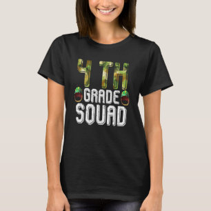 Camiseta Cuarto Grado Escuadrón Camo De Vuelta A La Escuela