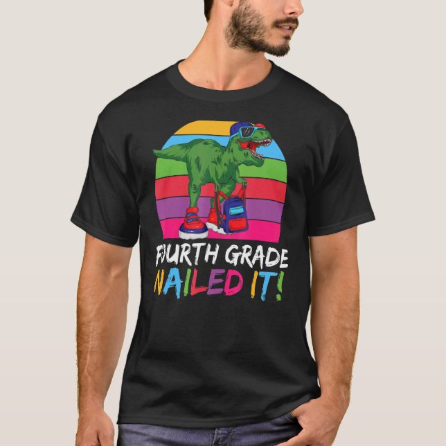 Camiseta Cuarto Grado Nailed It Rex Cute 4º Grado (Anverso)