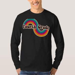 Camiseta Cuarto Grado Retro Arcoiris Cute 4º Grader De Vuel