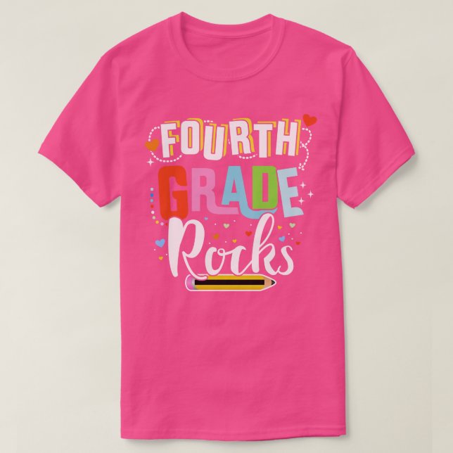 Camiseta Cuarto grado roca 4 de vuelta al colegio de profes (Diseño del anverso)