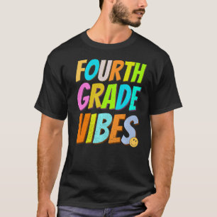 Camiseta Cuarto grado Vibes 1º día de escuela Retro Vintag