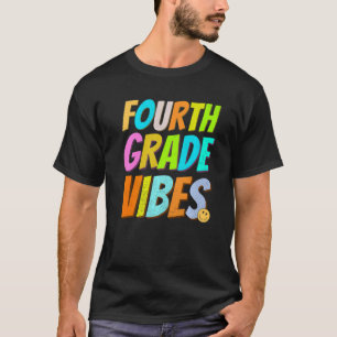 Camiseta Cuarto grado Vibes 1º día de escuela Retro Vintag