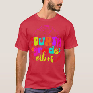 Camiseta Cuarto grado Vibes 1º día escolar 4º grado Tea