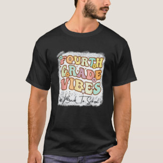 Camiseta Cuarto Grado Vibes Primer Día De Enseñanza Gnoovy