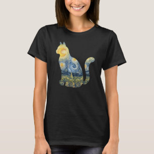 Camiseta Cuato Toy Starry Night Fur Kitten Animal Painti