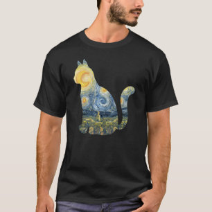 Camiseta Cuato Toy Starry Night Fur Kitten Animal Painti