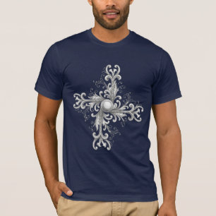 Camiseta Cuatrefoil de perla con filigrana de plata