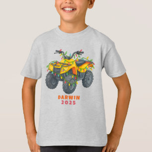 Camiseta Cuatrimoto Personalizada Navidad Cuatro Ruedas Fie
