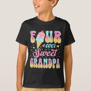Camiseta Cuatro Abuelo Dulce Cumpleaños 4 Niña Helado