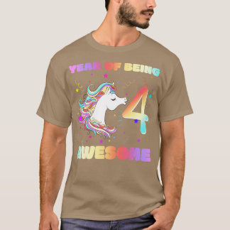 Camiseta Cuatro Alegres Alegres De Unicornio