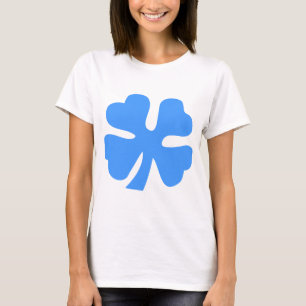 Camiseta Cuatro Alucinos de Hojas - Azul bebé