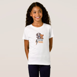 Camiseta Cuatro amigos de la historia - Tee de perro y gato