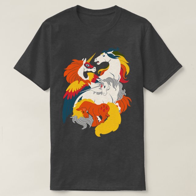 Camiseta Cuatro caballos del nostalgialypse (Diseño del anverso)