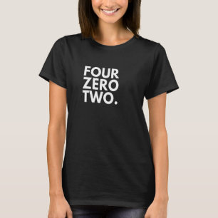 Camiseta CUATRO CERO DOS Código de área 402 Omaha NE Nebras
