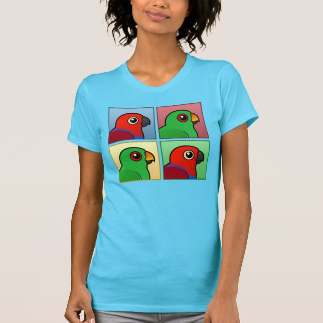 Camiseta Cuatro color Eclectus (Anverso)