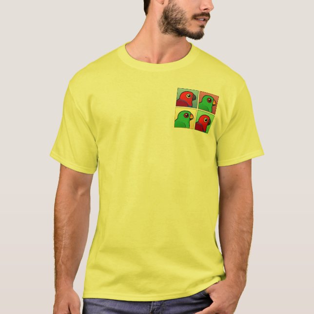 Camiseta Cuatro color Eclectus (Anverso)