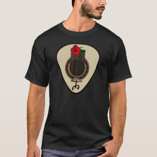 Camiseta Cuatro coqui taíno Púa de guitarra de flores de Pu
