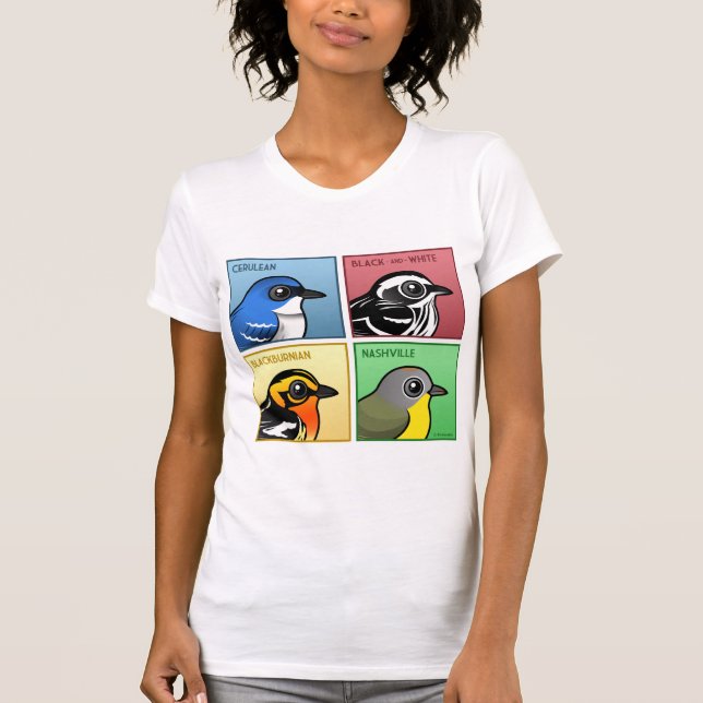 Camiseta Cuatro currucas del color (Anverso)