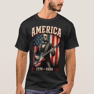 Camiseta Cuatro de Julio Tocando Abe Lincoln