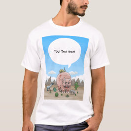 Camiseta Cuatro dinosaurios de fantasía