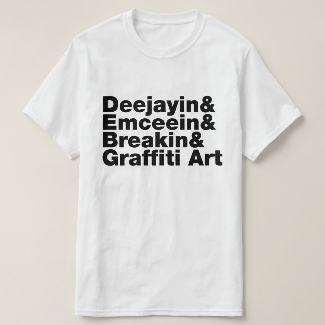 Camiseta Cuatro elementos del hip hop (Diseño del anverso)