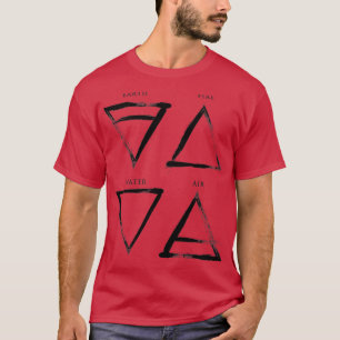 Camiseta Cuatro elementos Vintage Black Classic TShirt