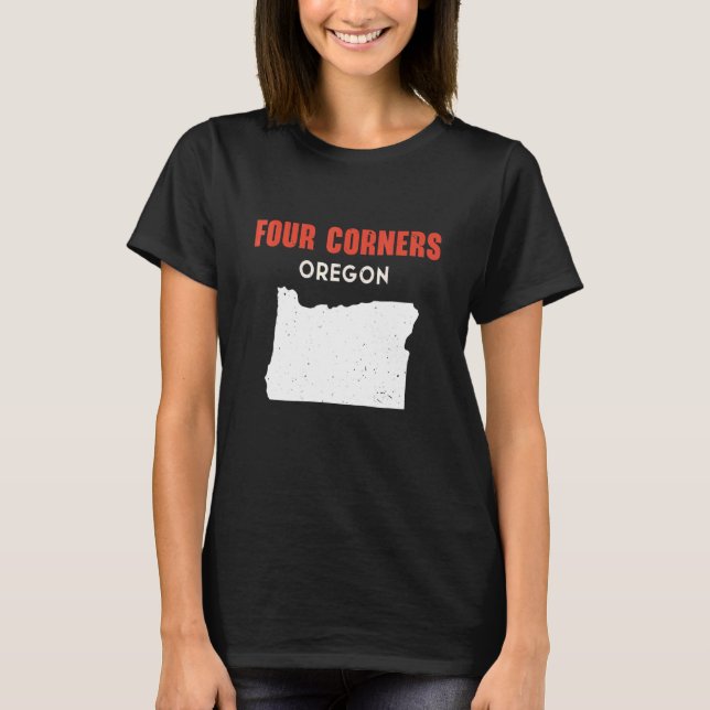 Camiseta Cuatro esquinas Oregon USA State America Travel Or (Anverso)