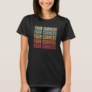Camiseta Cuatro esquinas Texas Four Corners TX Retro Vintag